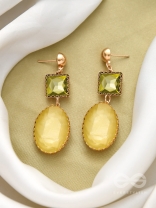 The Sun-Kissed- Golden Embellished Earrings