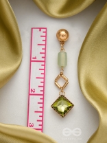 The Midnight Mist- Golden Embellished Earrings 