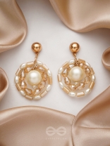 Run Rings Round- Golden Embellished Earrings