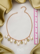 The Daisy Shrub- Golden Embellished Necklace With Anti-Tarnish Coating 