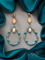 The Life Aquatic- Golden Embellished Earrings