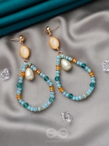 The Life Aquatic- Golden Embellished Earrings