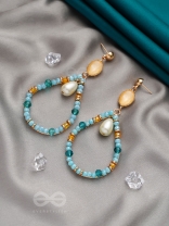 The Life Aquatic- Golden Embellished Earrings