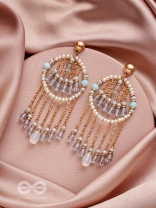 The Rain of Stars- Golden Beads Earrings