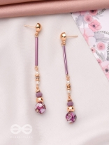 The Orchid Lane- Golden Embellished Earrings