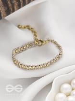 The Beaming Heavens- Golden Beaded Bracelet