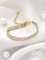 The Beaming Heavens- Golden Beaded Bracelet