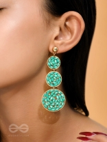 The Intricate Trifecta- Golden Embellished Earrings