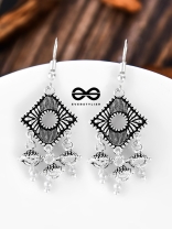 An intriguing Delight - Oxidised Boho Earrings