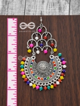 A Playful Splash of Colours - Oxidised Boho Danglers