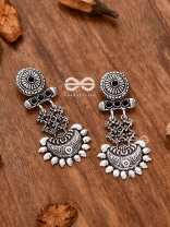 A Bohemian Statement (Onyx Black) - Embellished Oxidised Earrings