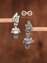 The Little Artsy Peacock bell Jhumkis