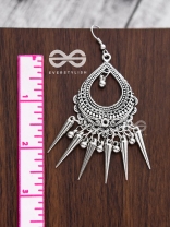 The Vintage Motif Ferns - Oxidised Boho Earrings