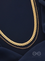The Chain Of Allure - Golden Statement Neckpiece With Anti-Tarnish Coating 