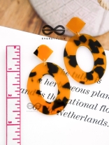 The Hypnotic Hues (Leopard) - Statement Acrylic Danglers