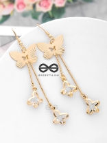 The Studded Dangling Butterflies - The Golden Charm Collection
