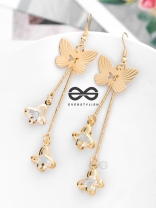 The Studded Dangling Butterflies - The Golden Charm Collection