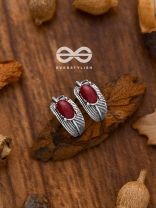 The Little Embellished Leaflets - Tiny Trinket Earrings