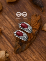 The Little Embellished Leaflets - Tiny Trinket Earrings