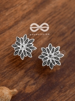 The Floral Bling Studs - Tiny Trinket Earrings