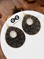 The Flowery Droplets - Oxidised Golden Danglers