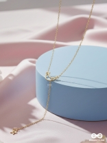 Wrapped In The Night-Sky - Golden Neckpiece With Anti-Tarnish Coating 