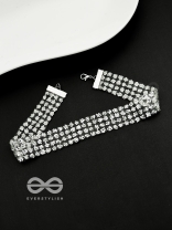 Shimmer on My Neck - Statement Silver Choker