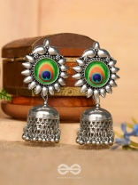 The Artsy Peacocks - Oxidised Boho Jhumkis