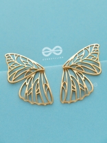 The Glorious Butterflies - Golden Statement Stud Earrings