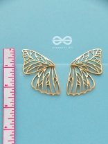 The Glorious Butterflies - Golden Statement Stud Earrings
