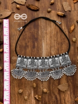 The Playful Peacock Artwork- Statement Oxidised Choker