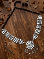Simply a Class Apart - Gorgeous Statement Mirror Neckpiece And Earrings Set