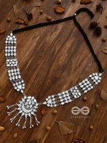 Simply a Class Apart - Gorgeous Statement Mirror Neckpiece And Earrings Set