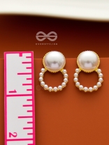 The Pearls of Beauty - Golden Statement Stud Earrings