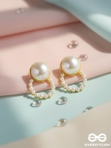 The Pearls of Beauty - Golden Statement Stud Earrings