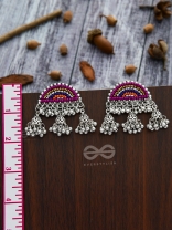 The Embroidered Sun - Triple Jhumki Earrings
