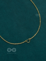 The Little Dainty Heart - Golden Neckpiece With Anti-Tarnish Coating