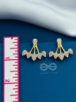 The Arctic Shrub- Golden Rhinestones Ear Jackets