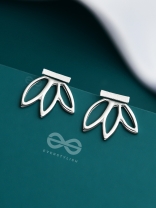 Don't Leaf Me - Silver Ear-Jackets