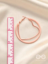 Stuck in a Love-Loop - Rose-Gold Hoop earrings 