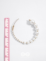 The Crescent Moon Pearls - Statement Hoops