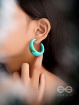 Effortlessly Classy - Statement Hoops (Turquoise)