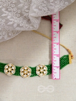 The Classy Elegance - Set of Statement Choker and Studs (Emerald Green)