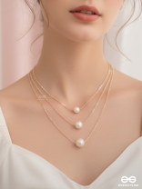 Tri-Pearl The Charm - Rose Golden Multi-Layered Neckpiece With Anti-Tarnish Coating