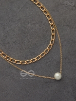 The Layered Elegance - Golden Pearl Multilayered Neckpiece With Anti-Tarnish Coating 