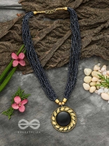 The Timeless Elegance- Beautiful Beaded Neckpiece (Black)