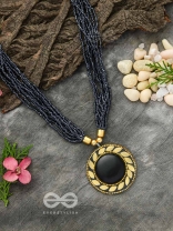 The Timeless Elegance- Beautiful Beaded Neckpiece (Black)