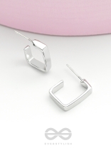 Hooked on Charm- Silver Earrings