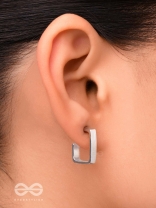 Hooked on Charm- Silver Earrings