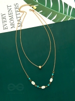 Mist N Sea - Golden Layered Necklace With Anti-Tarnish Coating